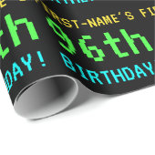 Leuk /Retro Videogame Look 96th Verjaardag Cadeaupapier (Rol Hoek)