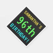 Leuk /Retro Videogame Look 96th Verjaardag Servet (Hoek)