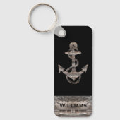 leuk reusachtig nautisch ANCHOR MET NAAM | SLEUTEL Sleutelhanger (Voorkant)
