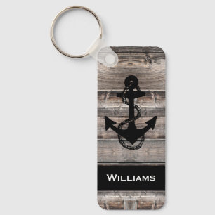 leuk reusachtig nautisch ANCHOR MET NAAM SLEUTEL Sleutelhanger