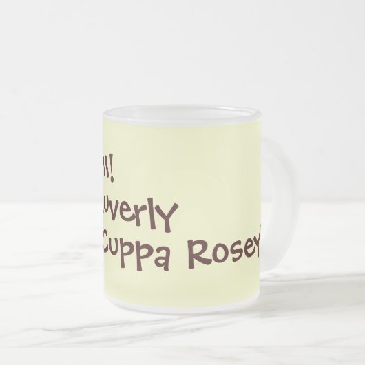 Leuk rijmen slang thee drink tekst slogan ontwerp matglas koffiemok (Voorkant rechts)