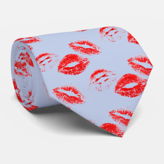 LEUK! Rode lippenstift afdrukken Stropdas