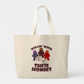 Leuk Rolling Homies Bordspel Meeple Design Grote Tote Bag (Achterkant)