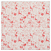 Leuk rood de hertenpatroon van Kerstmis - de Stof (Swatch)