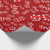 Leuk rood dobbelpatroon cadeaupapier (Hoek)