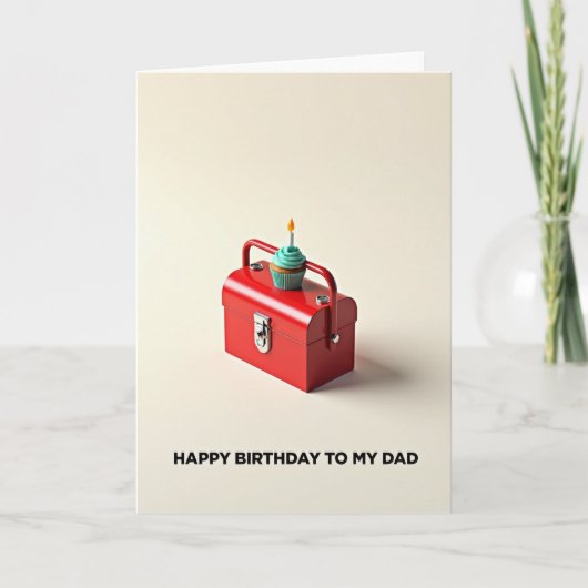 Leuk Rood Gereedschapskist Vaderdag Kaart (Voorkant)
