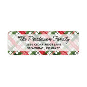 Leuk Rood Groen Gespeeld Kerstscript Custom Etiket (Voorkant)