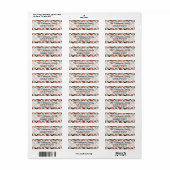 Leuk Rood Groen Gespeeld Kerstscript Custom Etiket (Full Sheet)