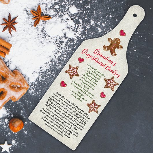 Leuk rood groen oma's kerst koekje recept snijplank