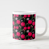 Leuk rood Kersen bloempatroon Grote Koffiekop (Rechts)