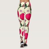 Leuk rood kersenpatroon leggings (Achterkant)
