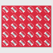 Leuk rood kerst inpakpapier voor huisdier hond (Vlak)