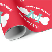 Leuk rood kerst inpakpapier voor huisdier hond (Rol Hoek)