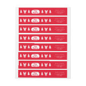 Leuk rood kerst patroon adres (Vel)