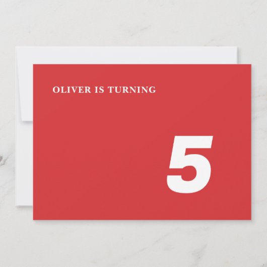 Leuk rood Londen Bus Kids Verjaardagsfeestje Kaart (Achterkant)