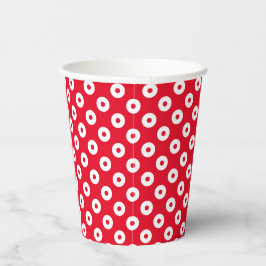 Leuk Rood met Rode en Witte Polka-Stippen Papieren Bekers