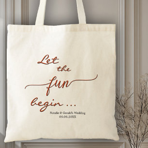 Leuk rood script eenvoudige bruiloft Canvas tas