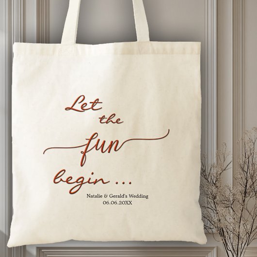 Leuk rood script eenvoudige bruiloft Canvas tas