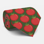Leuk rood tomatenpatroon betegeld stropdas (Opgerold)