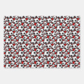 Leuk rood Voetbal sportpatroon Inpakpapier Vel (Voorkant 2)