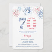 Leuk Rood Wit Blauw Jeugd 70ste Verjaardagsfeest Kaart (Voorkant)