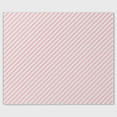 Leuk Rood & Wit Snoep Kan Stripe Feestelijke Kerst Cadeaupapier (Vlak)