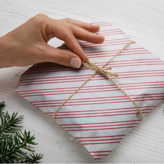 Leuk Rood & Wit Snoep Kan Stripe Feestelijke Kerst Tissuepapier