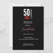 Leuk Rood & Zwart 50 Iets en Fabulous Kaart (Voorkant)