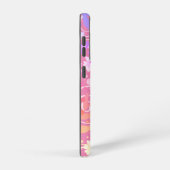 Leuk Roze Abstract Floral Gepersonaliseerd Modern Samsung Galaxy Hoesje (Rechterkant)