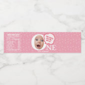 Leuk Roze baby Foto Waterflesetiketten Waterfles Etiket (Enkel label)