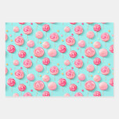 Leuk Roze en Blauw Lollipops Snoep Lane Inpakpapier Vel (Voorkant 3)