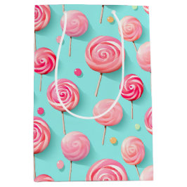 Leuk Roze en Blauw Lollipops Snoep Lane Medium Cadeauzakje
