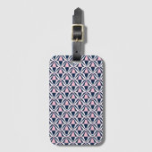 Leuk roze en blauw patroon bagagelabel (Voorkant (verticaal))