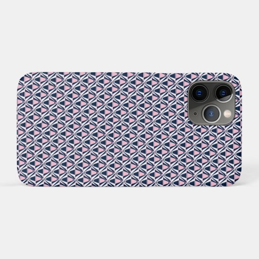 Leuk roze en blauw patroon Case-Mate iPhone case (Achterkant (horizontaal))