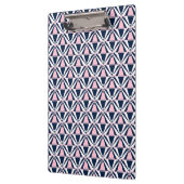 Leuk roze en blauw patroon klembord (Links)