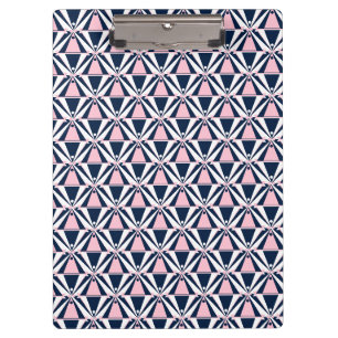 Leuk roze en blauw patroon klembord
