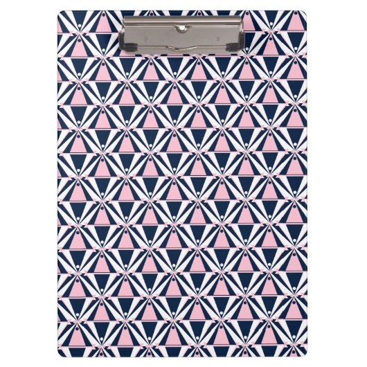 Leuk roze en blauw patroon klembord (Voorkant)