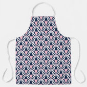 Leuk roze en blauw patroon schort (Voorkant)