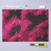 Leuk Roze en Zwart faux monster bont textuur Tissuepapier (Craft)