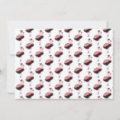 Leuk Roze Flamingo Dier Afstuderen Kaart (Achterkant)