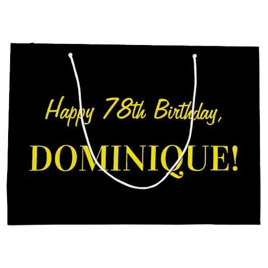 Leuk roze gestreept "78"; Gelukkige 78ste verjaard Groot Cadeauzakje (Achterkant)