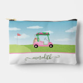 Leuk Roze Golfkar Schilderachtig Gepersonaliseerde Etui (Voorkant)