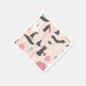 Leuk roze Halloween Party Decor Papier Servet (Hoek)