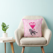 Leuk roze hart en zebra voor mama kussen (Stoel)