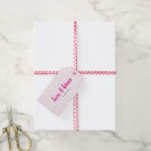 Leuk Roze Hart Valentijnsdag Gift Labels Cadeaulabel (Met Touw)