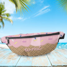 Leuk roze ijs kegel monogram Fanny Pack