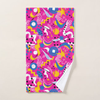 Leuk Roze jaren 80 esthetiek Bad Handdoek