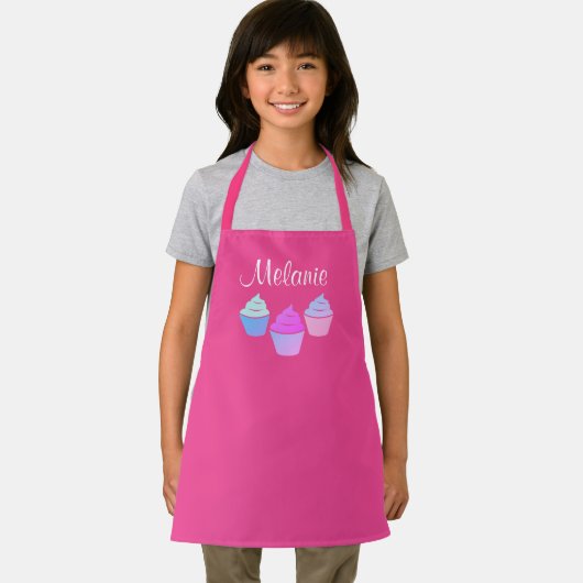Leuk roze kind cupcake bakken schort voor kinderen (Insitu)