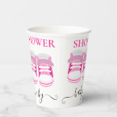 Leuk Roze Meisje Baby Schoenen BABY SHOWER Papieren Bekers (Rechts)