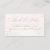 Leuk Roze Meisje Teddy Bear Balloon Boeken voor Ba Informatiekaartje (Voorkant)